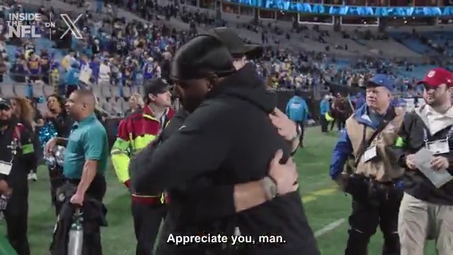 .Carolina Panthers HC Dave Canales waited by the tunnel to tell all his players and coaches how proud he was. 💙 Inside the NFL NFL Playoffs Mid' Up on X
