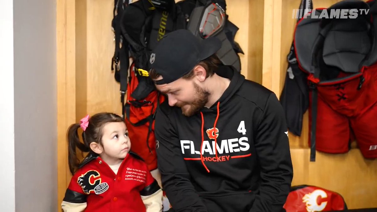 "It's really special to come out here and get to see them. It fulfills your heart." Rasmus Andersson was joined by Noa Gaudreau after practice in Columbus ❤️
