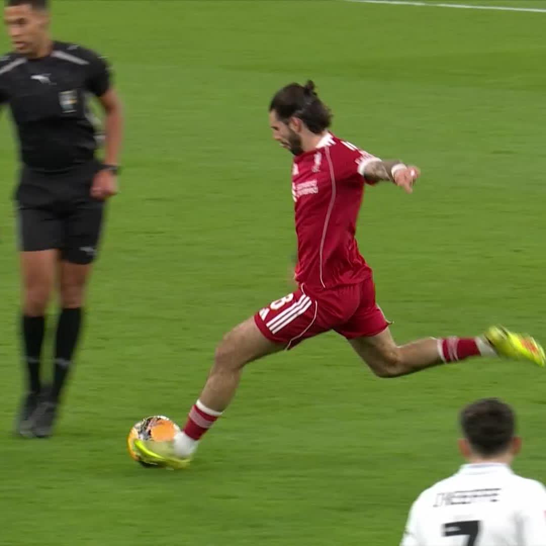 Dominik Szoboszlai 🤯🚀 Liverpool's number eight smashes it into the top corner 🎯 📺 Stream #EmiratesFACup on DStv: