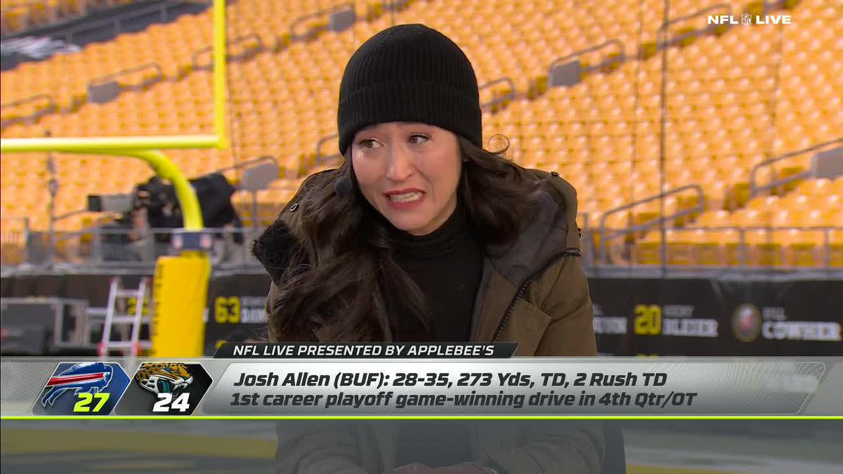 "Strength on strength and the Jags' run defense won. ... But it didn't matter because of Josh Allen." —Mina Kimes on Josh Allen's "flawless" performance in the Bills' win 🤫