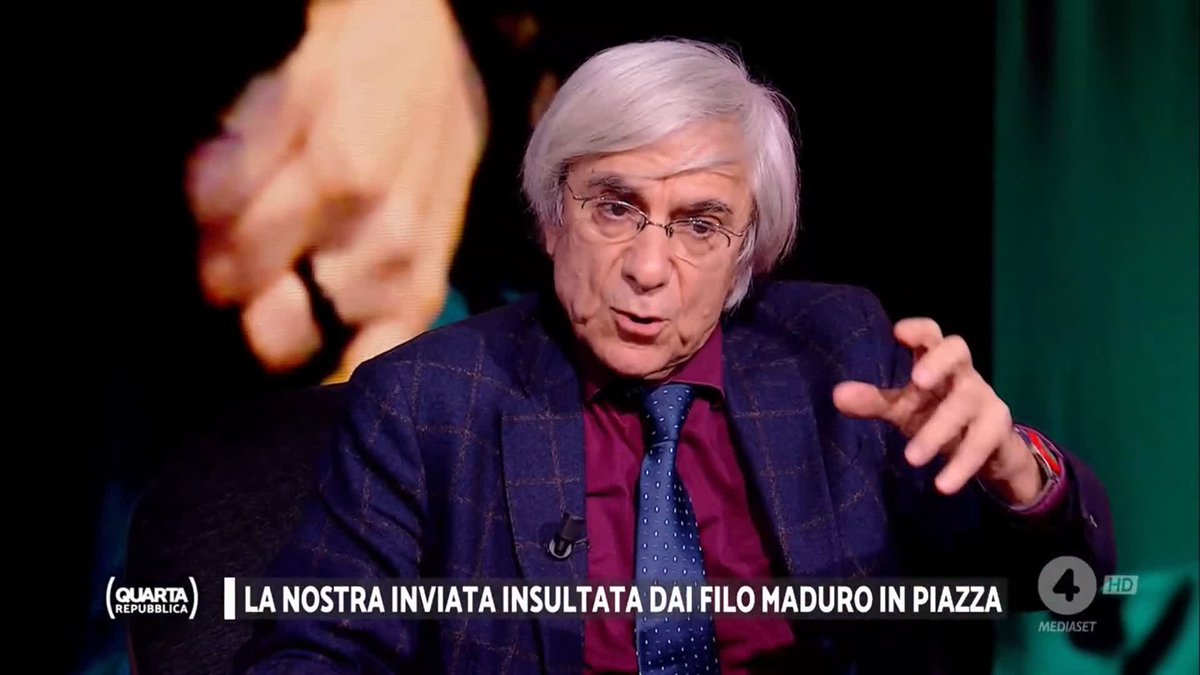 "Se fossimo nel Venezuela di #Maduro lei professore sarebbe in galera." #Sallusti #quartarepubblica