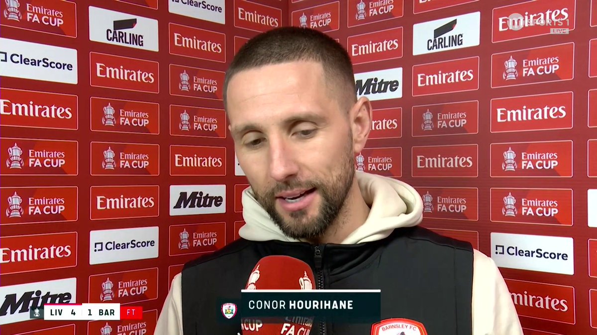 "I was a little disappointed with the player. I don't think he does that in a Premier League or Champions League game" Conor Hourihane expresses his pride for his Barnsley team when reflecting on their loss to Liverpool... 🎙️ Liam MacDevitt 📺 TNT Sports & discovery+ UK