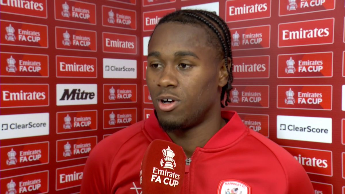 "You've just got to try your best and give it a go" Reyes Cleary talks putting on a Player of the Match display for Barnsley against Liverpool 🙌 🎙️ Liam MacDevitt 📺 TNT Sports & discovery+ UK