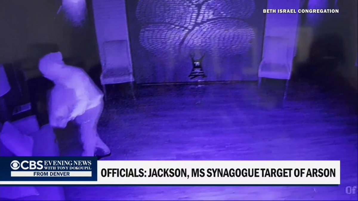 A man accused of torching the only synagogue in Jackson, Mississippi, has confessed, according to the FBI. Security video obtained by CBS News shows a hooded, masked man dumping gasoline inside Temple Beth Israel.