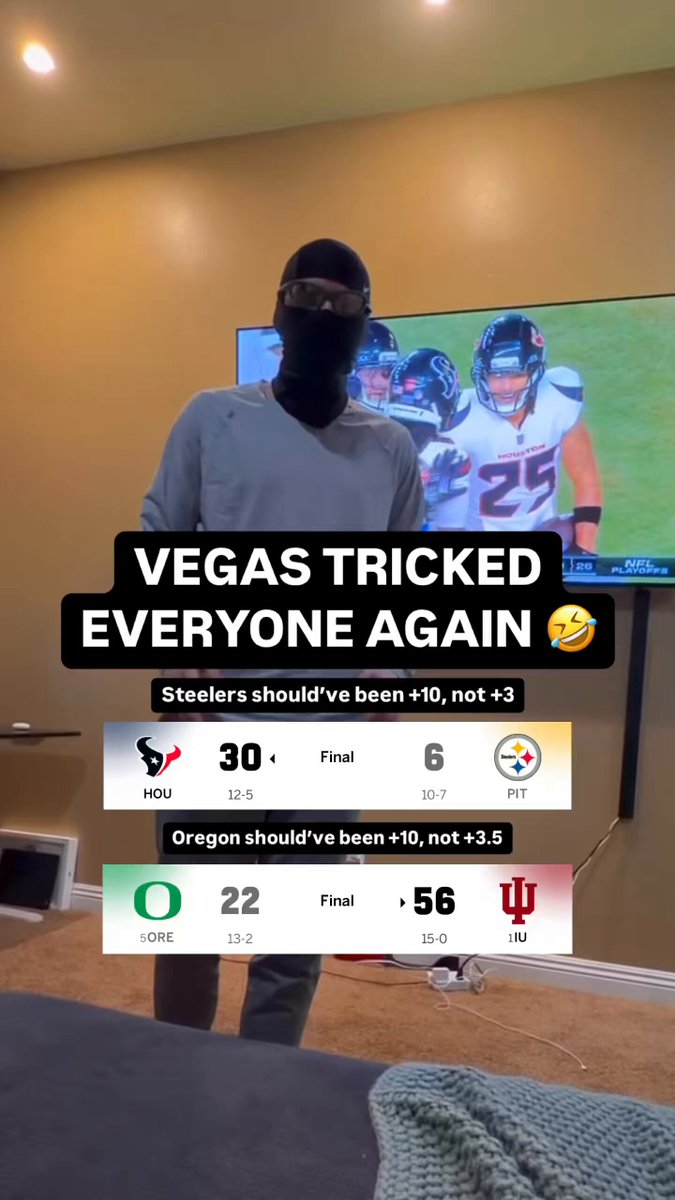 Vegas FOOLED everyone AGAIN 😳 Steelers should’ve been +10, not +3 Oregon should’ve been +10, not +3.5