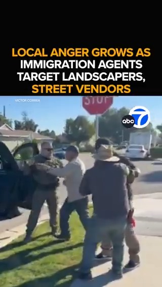 Local anger growing after raids targeting landscapers and street vendors. Federal agents try to detain two men in Downey before leaving empty-handed when angry neighbors confront them. The stepped up enforcement and backlash - Tonight at 11 from ABC7.