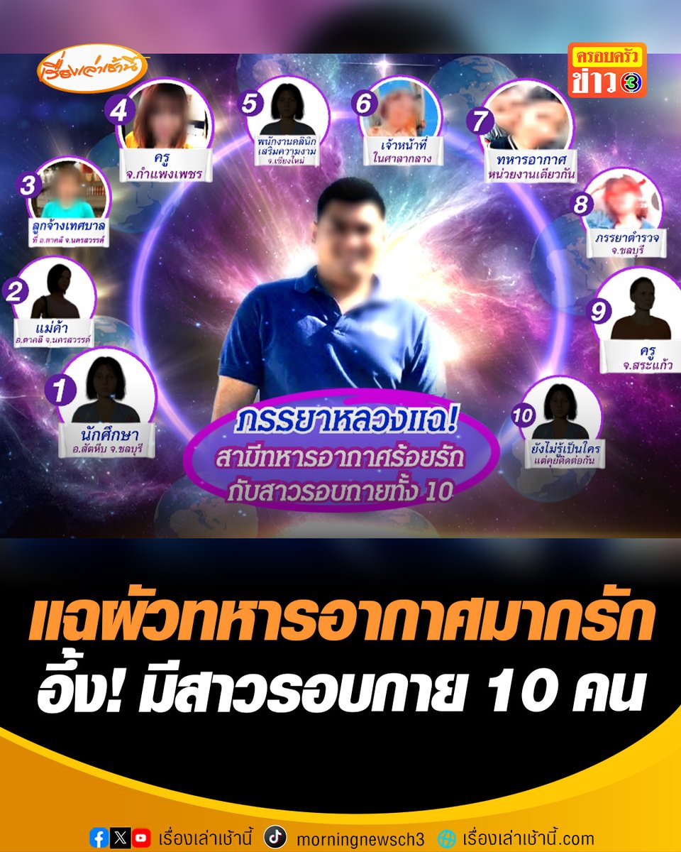 เมียหลวงสุดทน! แฉผัวทหารอากาศมีเมียน้อยนับสิบคน ซ้ำถูกทำร้ายร่างกาย ไล่ออกจากบ้านพักทหาร จ่อฟ้องหย่าเรียก 5 แสนแลกอิสรภาพ แจ้งต้นสังกัดไปหลายครั้งแต่เรื่องเงียบ #เรื่องเล่าเช้านี้ #ข่าวช่อง3 #ข่าวสังคม #โลกสิบใบ