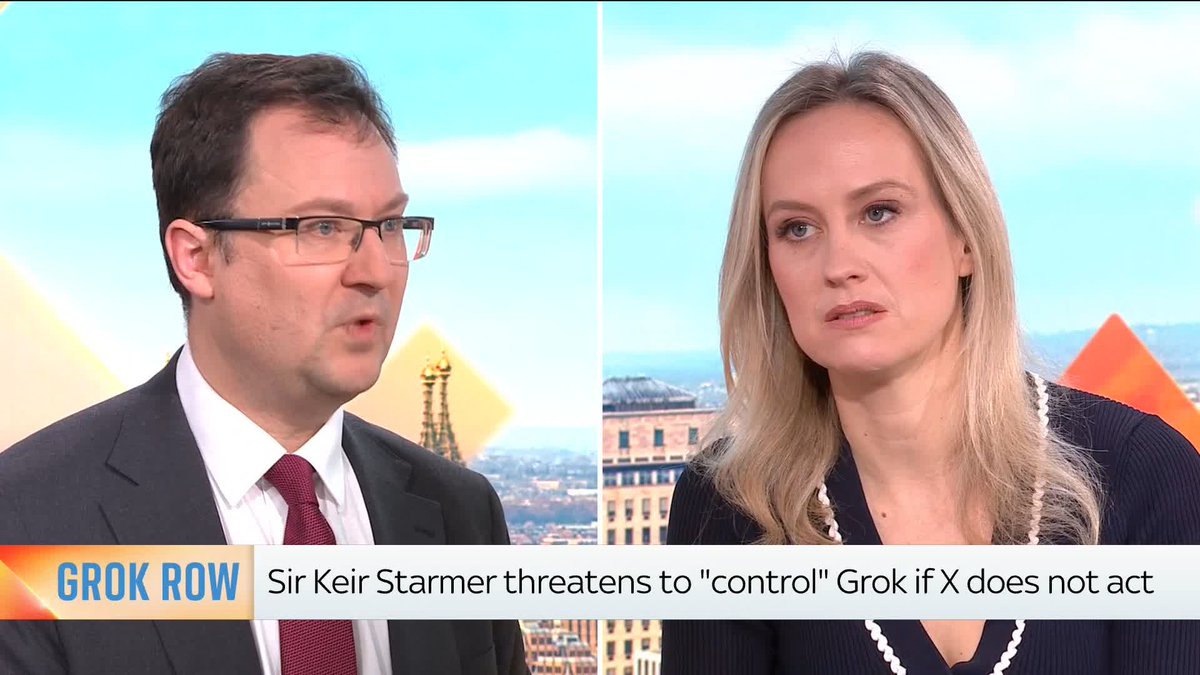 'Have you thought about coming off X?' Sophy Ridge 'If I thought coming off X would stop the Grok situation, I would do it... but we need to talk about the work we are doing' Alex Norris MP 'But if the UK govt withdrew, that would send out a signal, wouldn't it?'