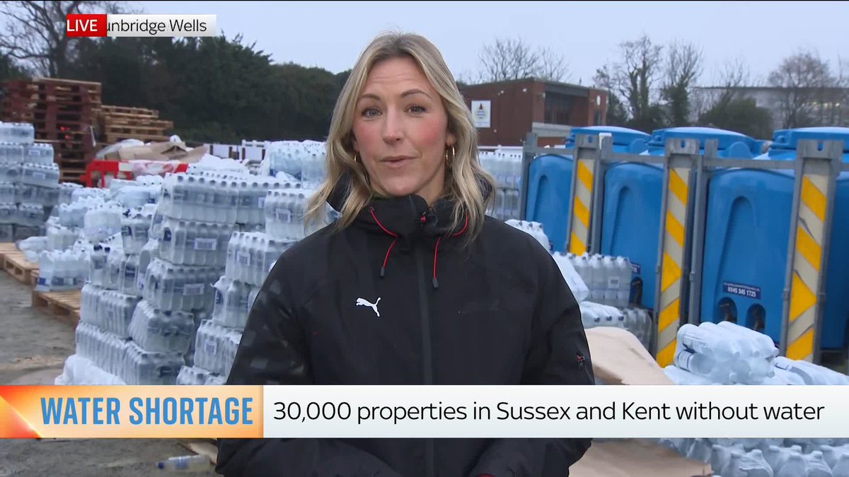 🗣️ "There is an awful feeling of deja vu this morning in Tunbridge Wells" Sky's Olivia Guthrie has the latest as thousands of people have been left without water in Sussex and Kent ⬇️ Read more: 📺 Sky 501 and YouTube