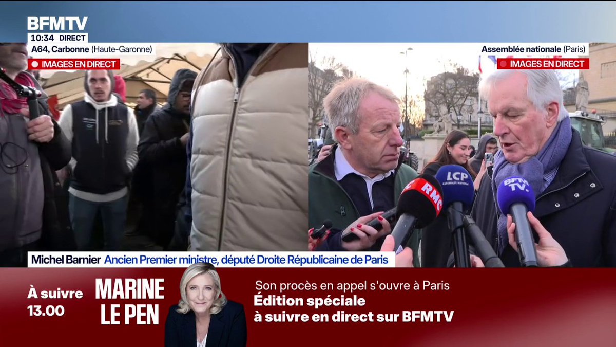 Michel Barnier (LR): "Les agriculteurs en ont ras-le-bol des promesses qui ne sont pas suivies"