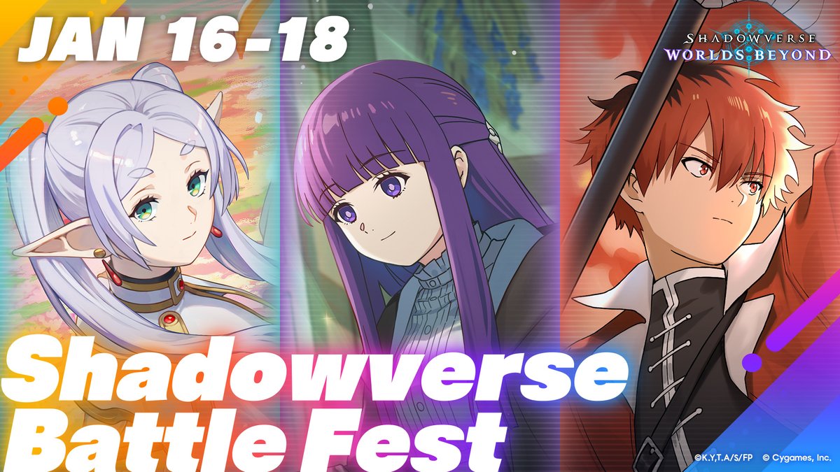 To commemorate the start of Shadowverse Battle Fest, we're holding a card giveaway! ✨ Follow us and repost this post for your chance to win 10 Blossoming Fate card pack tickets! Event Period: until 5:59 a.m., Jan 16 (UTC) #ShadowverseWB #Frieren