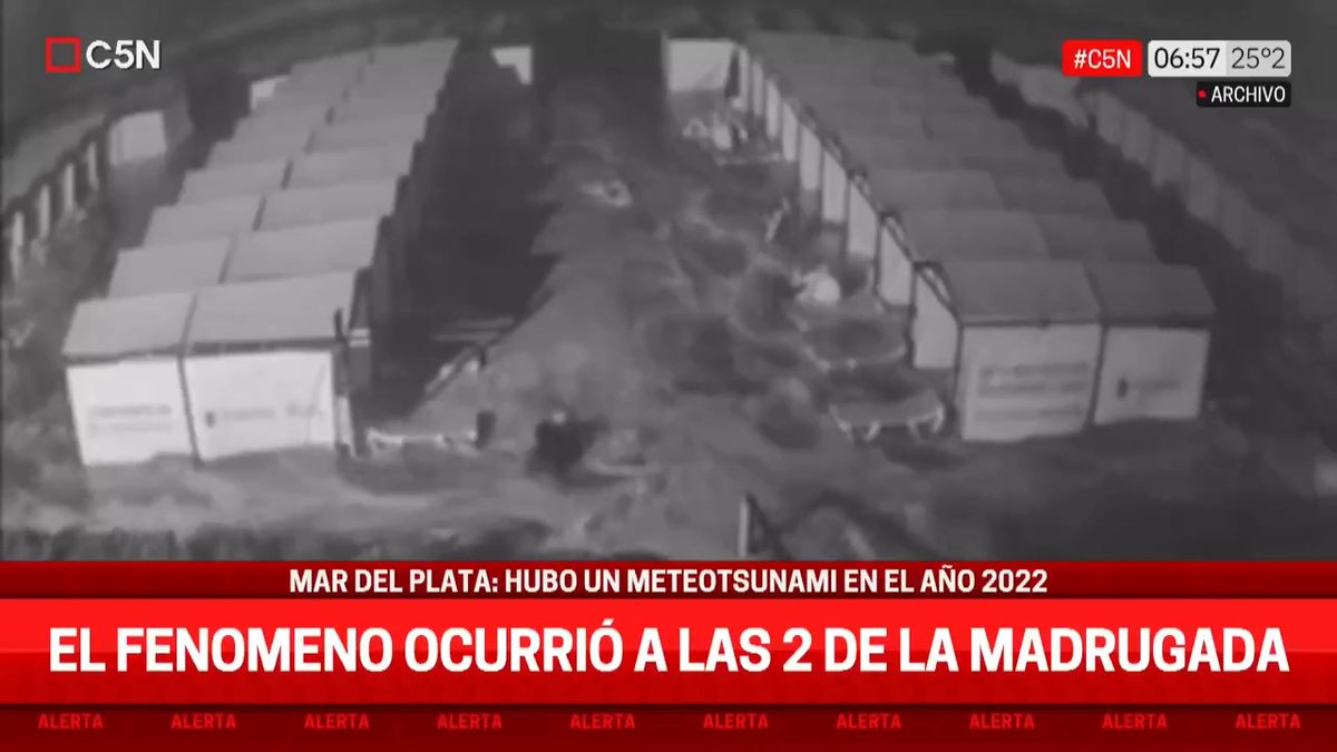 ⚠️ Así fue el meteotsunami que ocurrió en el 2022: el fenómeno se dio a las 2 de la madrugada en Mar del Plata 📲 Sumate por C5N y en