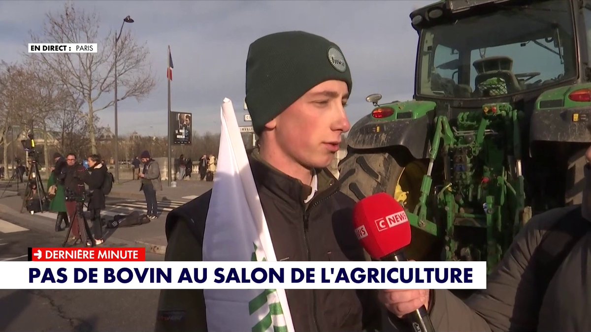 Colère des agriculteurs : «On est là aussi pour dire aux Français d'acheter français. C'est comme ça aussi qu'on va sauver l'agriculture, car on ne peut pas faire confiance à ceux qui nous dirigent», affirme Armand, jeune agriculteur, dans #MorandiniLive