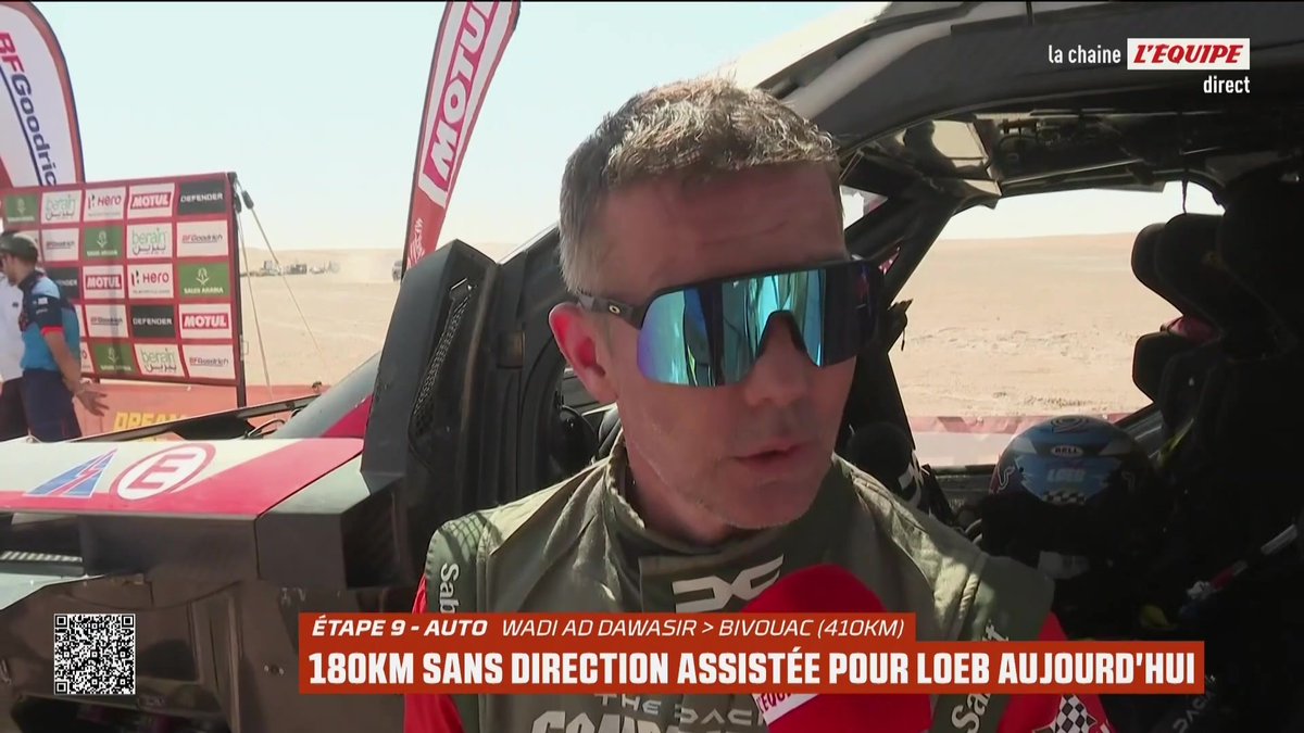 Un véritable calvaire pour Sébastien Loeb aujourd'hui, le Français a dû rouler 180 km sans direction assistée : « C’était l’enfer, j’ai mal partout. Je me suis arraché les pouces, les poignets. » Pour suivre le Dakar > #lequipeDAKAR