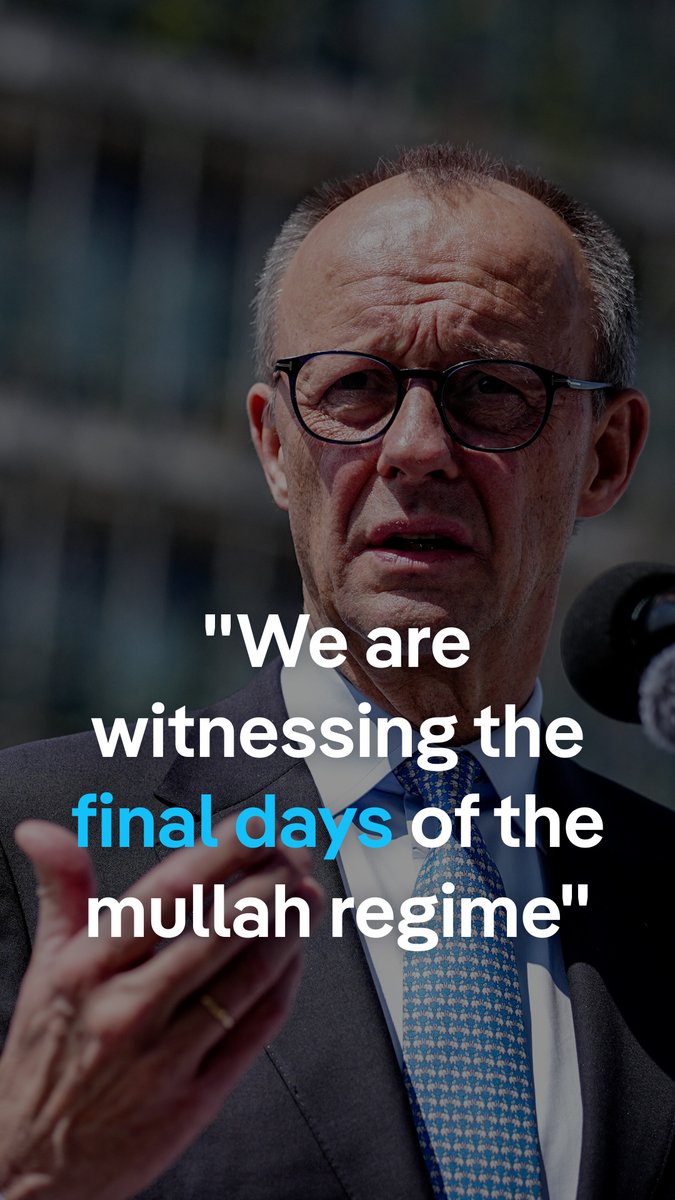 German Chancellor Friedrich Merz said that the mullah regime is "effectively finished." Here's why, according to the Chancellor 👇