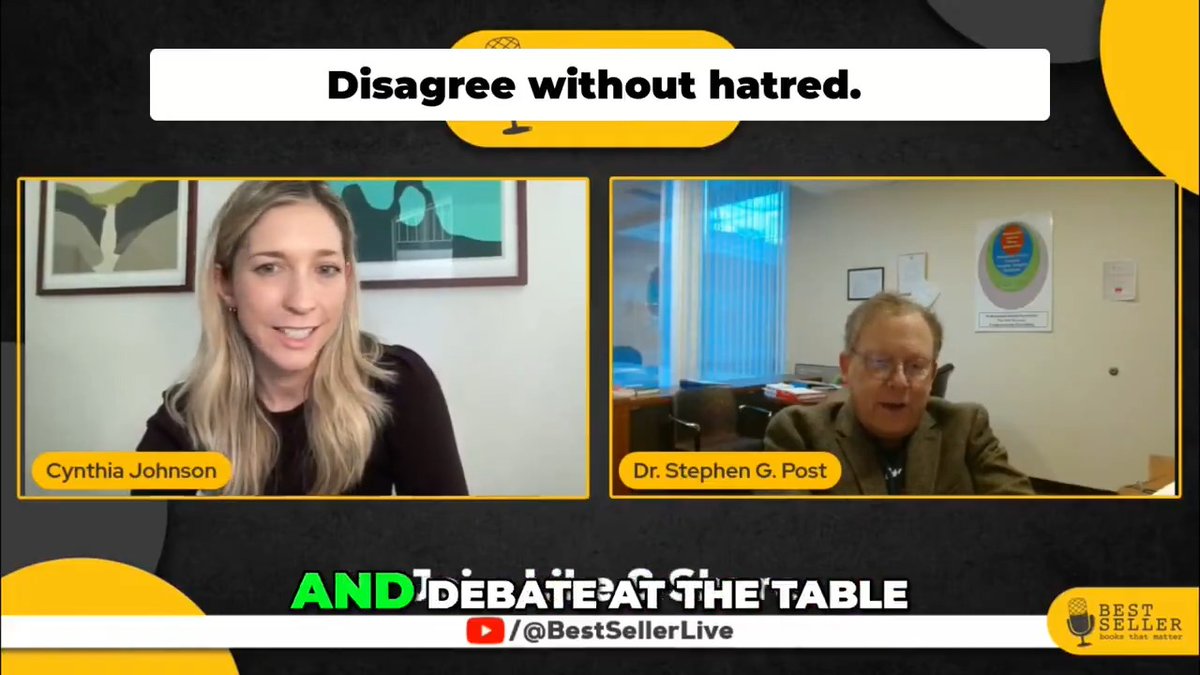 Dr. Stephen G. Post, author of "Pure Unlimited Love" asks a very important question, "Can we have respectful debate?"