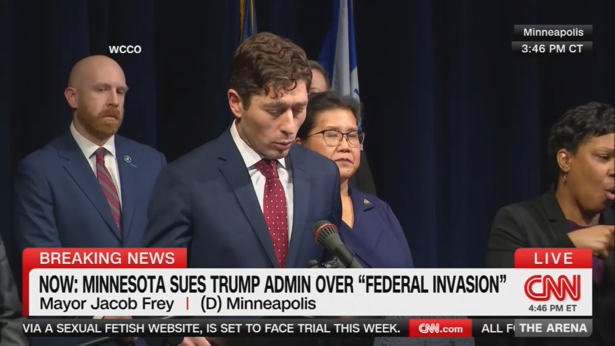 Mayor Frey: What we are seeing right now is not normal immigration enforcement. We are asking this federal government to stop the unconstitutional conduct. You can't indiscriminately take people off our streets. You cannot drag pregnant women through the snow. You're not allowed to take teenagers out of their car and detain them when they are American citizens. That is against our United States Constitution.