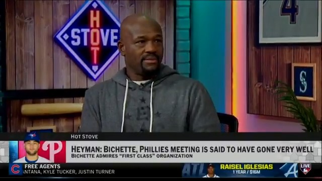 “The [Don] Mattingly link is real... he's got such a great relationship with Bo. He hit with him basically every day.” - Harold Reynolds on reports that Bo Bichette's meeting with the Phillies went “very well”