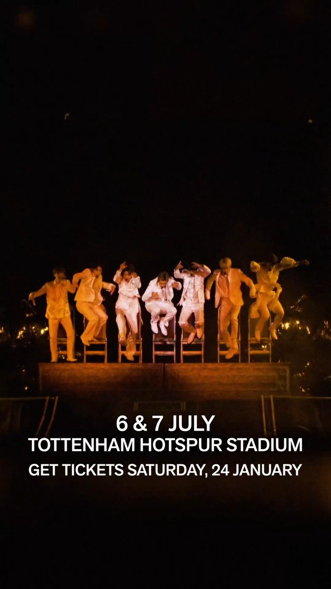 SAVE THE DATE! BTS WORLD TOUR is officially coming to Tottenham Hotspur Stadium on 6th & 7th July 2026. GENERAL ONSALE begins Saturday, January 24 at 1PM. #방탄소년단 #BTS #BTS_WORLDTOUR #BTS_WORLDTOUR_LONDON #BTS_WORLDTOUR_EUROPE