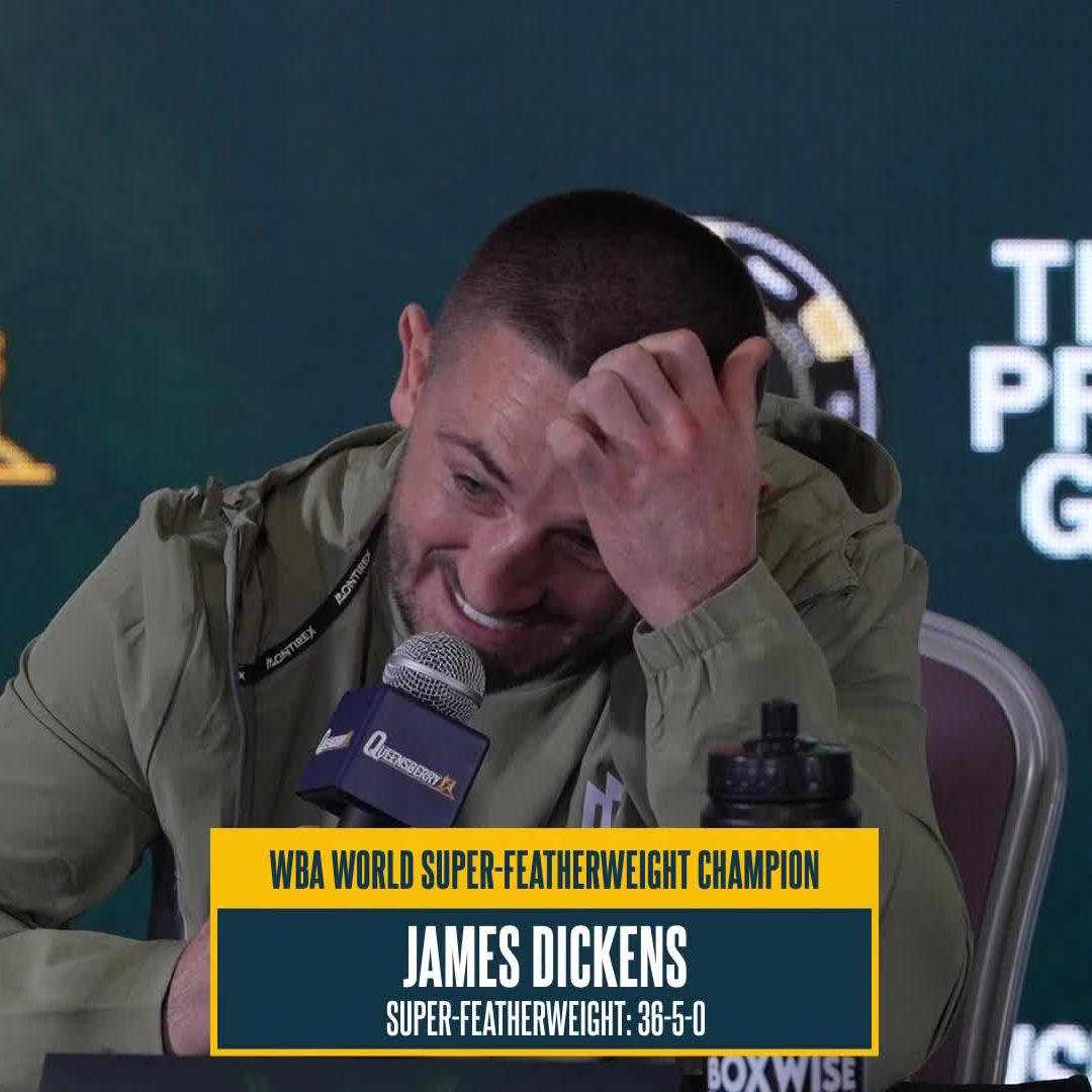 The champ, Seamus Jazza O'Dickens is well up for the fight 😆 #DickensCacace | Mar 14 | Live on DAZN
