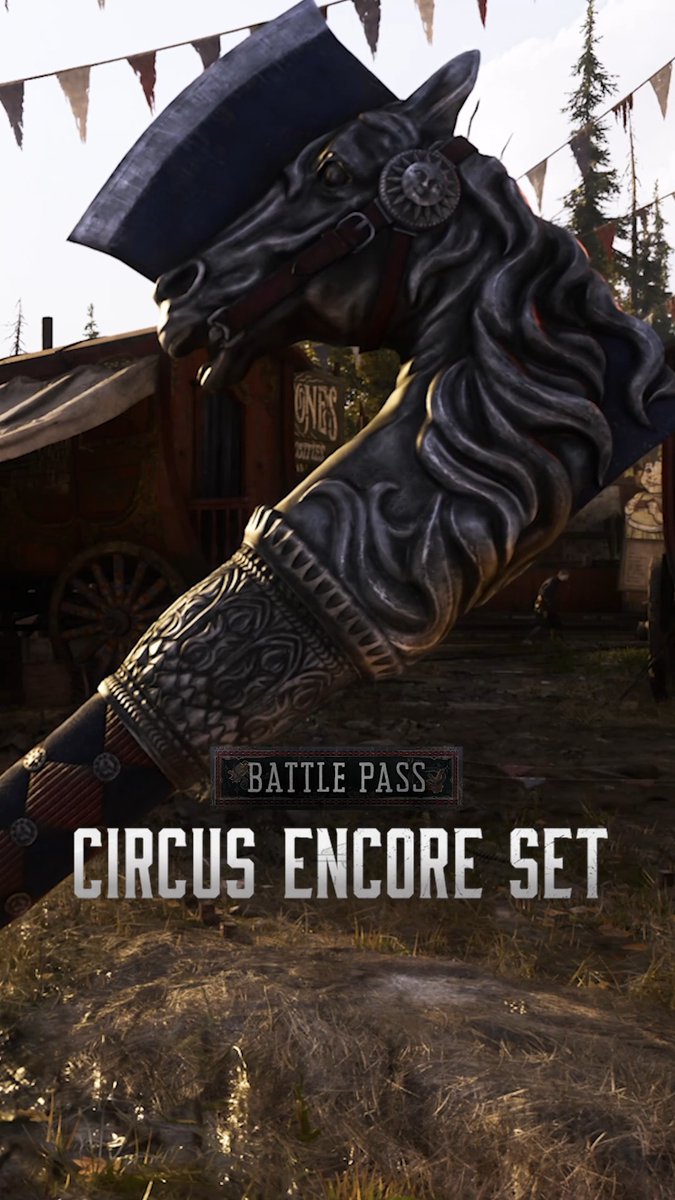 Take center stage with the Circus Encore set, available through the Battle Pass. It features a striking look inspired by the grim elegance of a fallen circus. Have you collected the full set yet, Hunter?