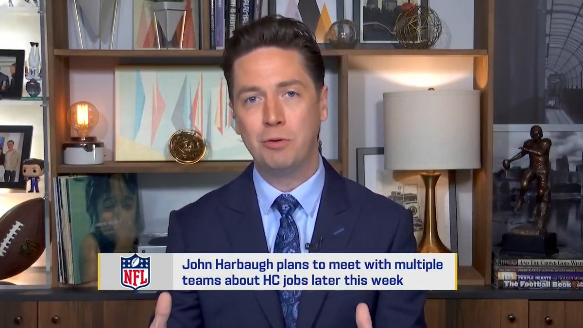 "Don't count out the Tennessee Titans [for John Harbaugh]." Tom Pelissero with the latest on the former Ravens HC's interview process.