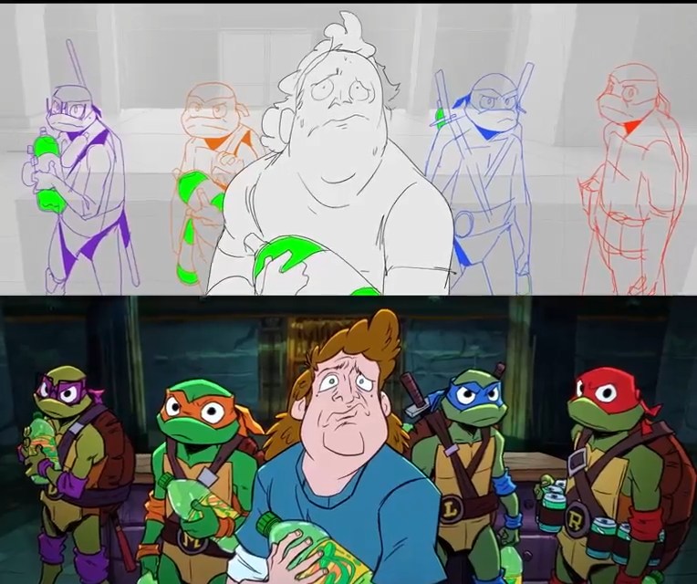 via Caleb Yoder The Turtles vs Muck Man - Animatic Storyboard by Sheldon Vella