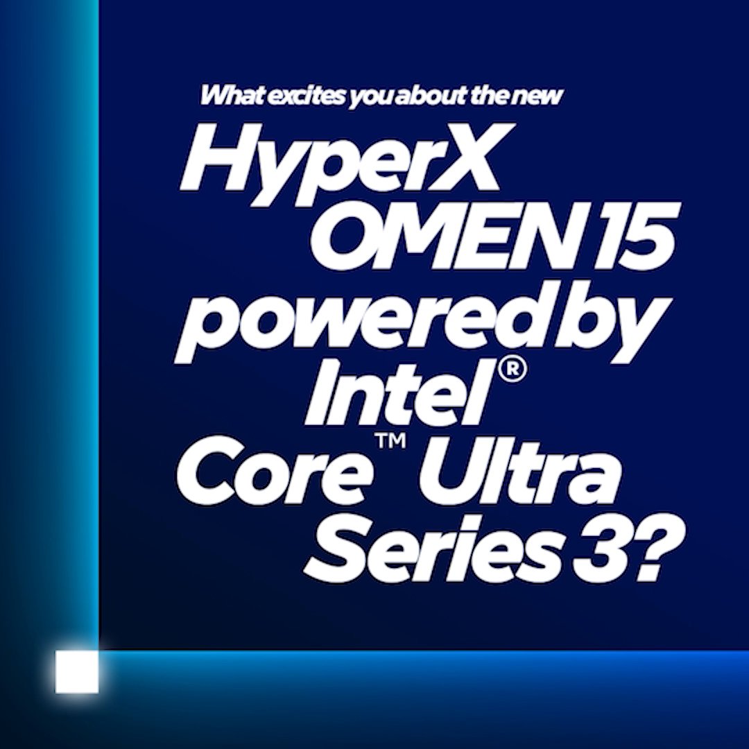Checking in from #CES2026 with our friends from HyperX. Have a look at their new HyperX OMEN 15 laptop with high-performance gaming powered by #IntelCoreUltra Series 3.