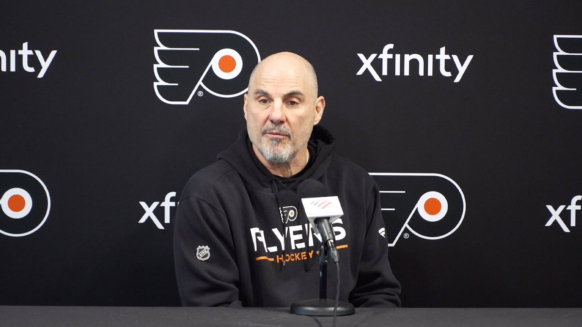 Head coach Rick Tocchet met with the media following Tuesday’s practice at Flyers Training Center. #LetsGoFlyers