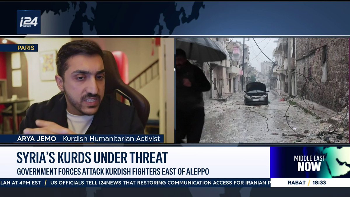“How can we lay down our weapons when we know Syrian forces will use them against innocent civilians? There is no trust,” Kurdish Humanitarian Activist Arya Jemo joins Laura Cellier on #MiddleEastNow