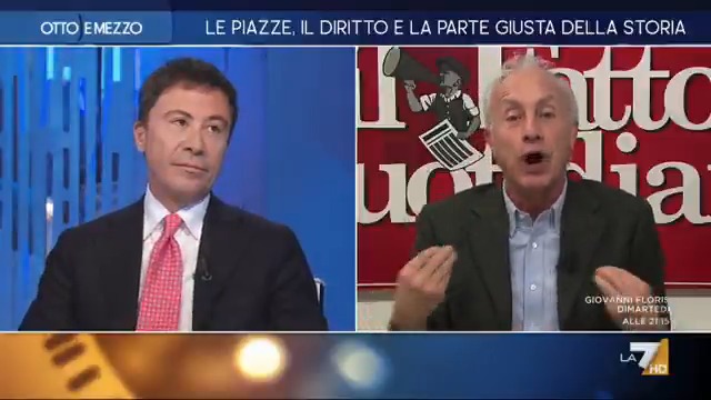 Travaglio spegne Bocchino in due minuti #ottoemezzo