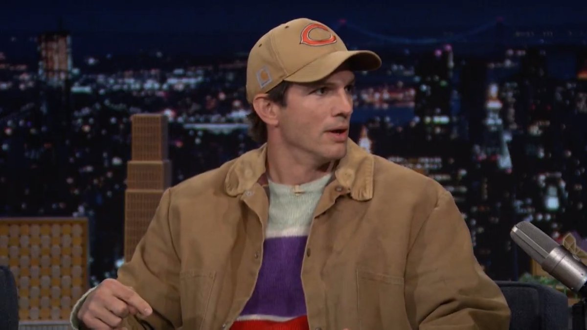 Ashton Kutcher (ashton kutcher) is loyal to his football superstitions! #FallonTonight