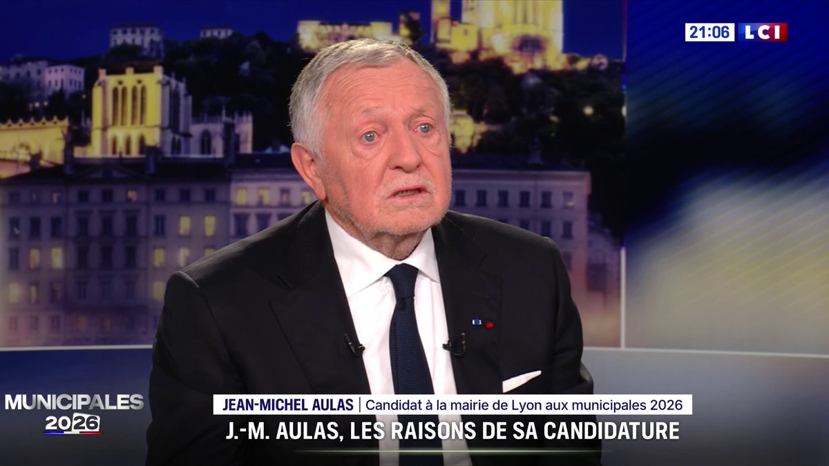 💬 "On a fermé Lyon depuis six ans, il y a beaucoup plus d'embouteillages et donc la pollution a augmenté" 🔴 Interview exclusive de Jean-Michel AULAS, candidat à la mairie de Lyon #Municipales2026