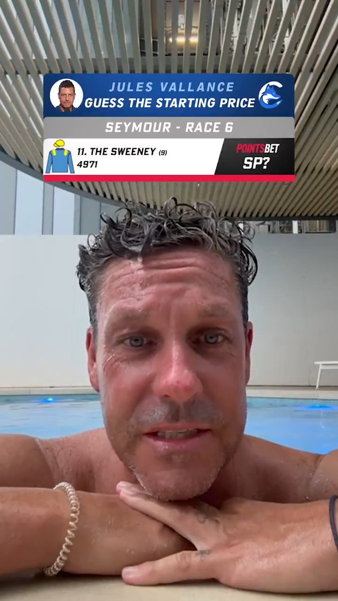 NEAREST TO THE PIN 🐎 Guess the PointsBet starting price for 4YO Gelding ‘The Sweeney’ in R6 at Seymour on Thursday. Julian Vallance has started with a juicy price.