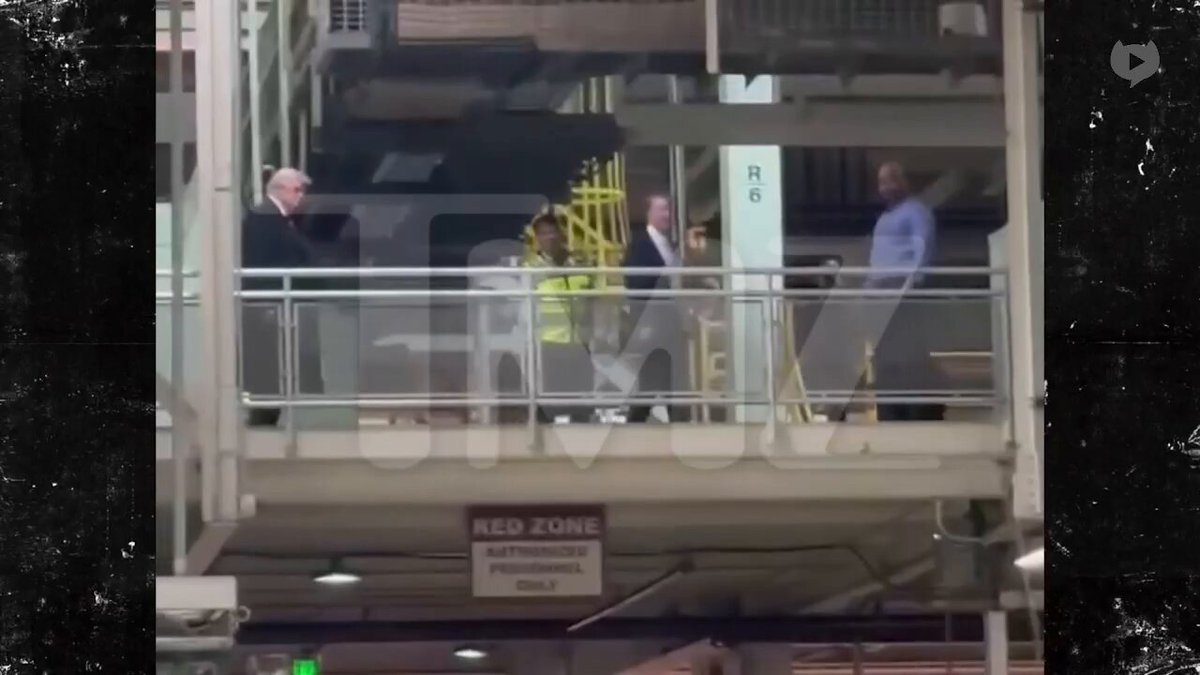 Trump caught saying "fuck you" and gives Ford plant worker in Detroit the middle-finger after he shouts to Trump: "Pedophile protector!"