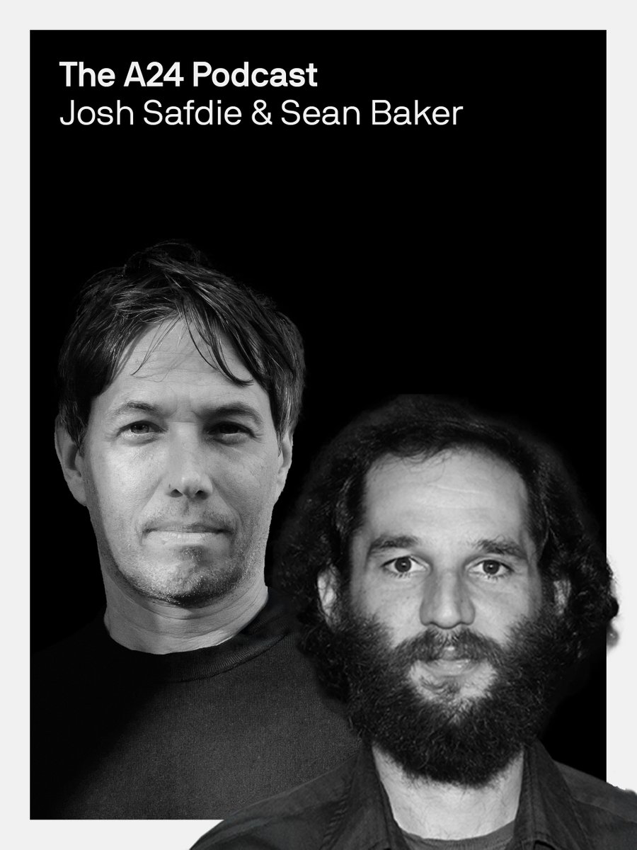 Today on The A24 Podcast: a very special hour with filmmakers Josh Safdie and Sean Baker discussing their craft, collaborators and MARTY SUPREME (which Sean has now seen 3x in theaters). Full video now on A24 YouTube.