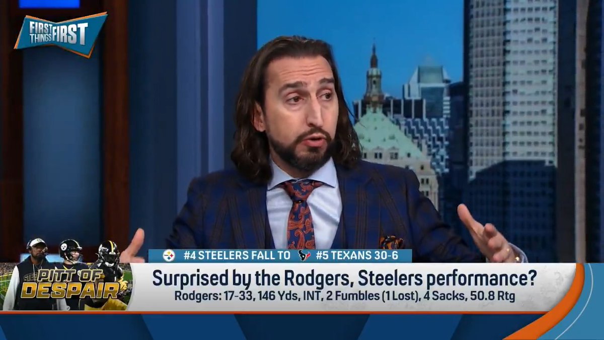 “This is kind of a perfect, but also sad way for an all-time legend to finish because his biggest weaknesses are on full display... The emotion of: it’s not my fault, it’s your fault.” nick wright reacts to Aaron Rodgers’ performance last night: