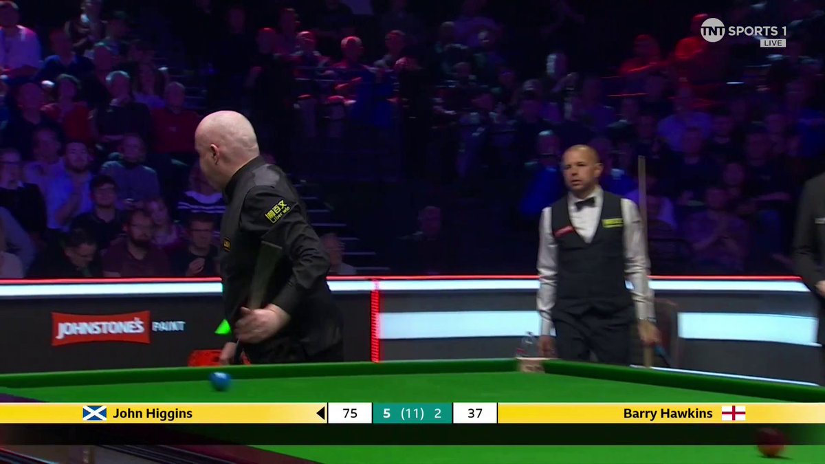 John Higgins progresses to the next round of the Masters with a 6–2 win over Barry Hawkins. Remarkably, all six matches so far have finished with the same score!