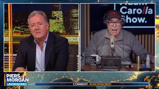 'I'd like the chaos to stop and the answer is, you keep your fat ass at home.' Adam Carolla tells Piers Morgan why he thinks liberal women are endangering their own lives. Watch Piers' show on the ICE shooting👇 📺 Piers Morgan | Adam Carolla