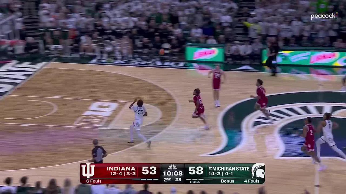 Another game, another Coen Carr slam 😌 Michigan State Men's Basketball 📺: Peacock