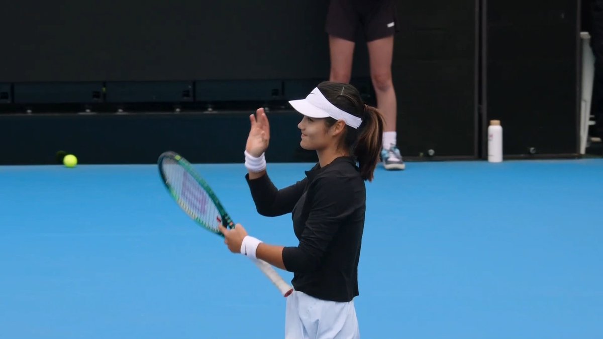 Listen to what it means for Emma Raducanu 🗣️ She battles back in the second set to defeat Osorio! 👏 #HobartInvitational