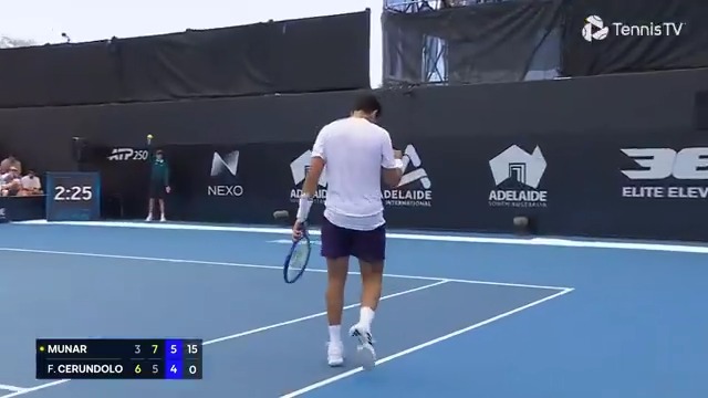 Jaume Munar is everywhere 😮‍💨 Relentless defense proves the difference in his 3–6, 7–5, 6–4 win over Cerundolo to reach the Adelaide International quarter-finals. #AdelaideTennis