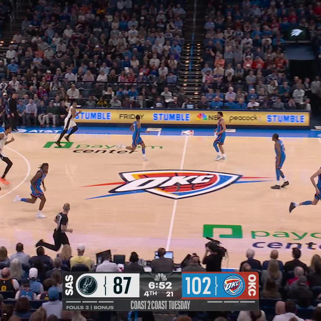 KJ from the corner 👌 📺 NBA on NBC and Peacock