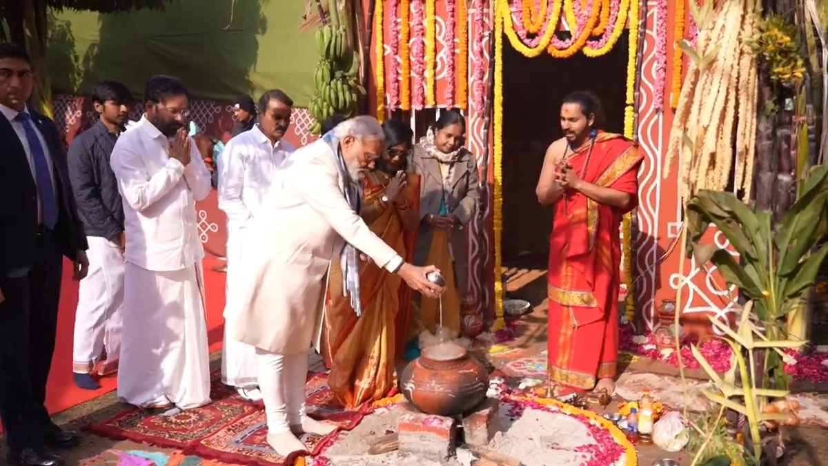 The Pongal celebrations at Thiru L. Murugan Ji's residence reflected the warmth and vibrancy of Pongal. May this festival add joy in everyone's life. Dr.L.Murugan