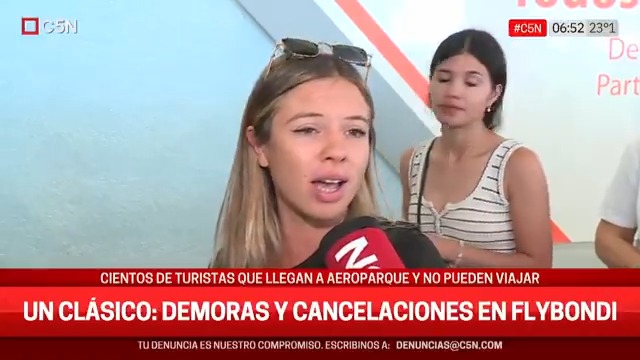 ✈️ Flybondi: 200 vuelos cancelados en lo que va de enero 🗣️ "Yo ya no tengo para pagar hotel, comida ni transporte" 📲 Mirá #C5N en vivo: