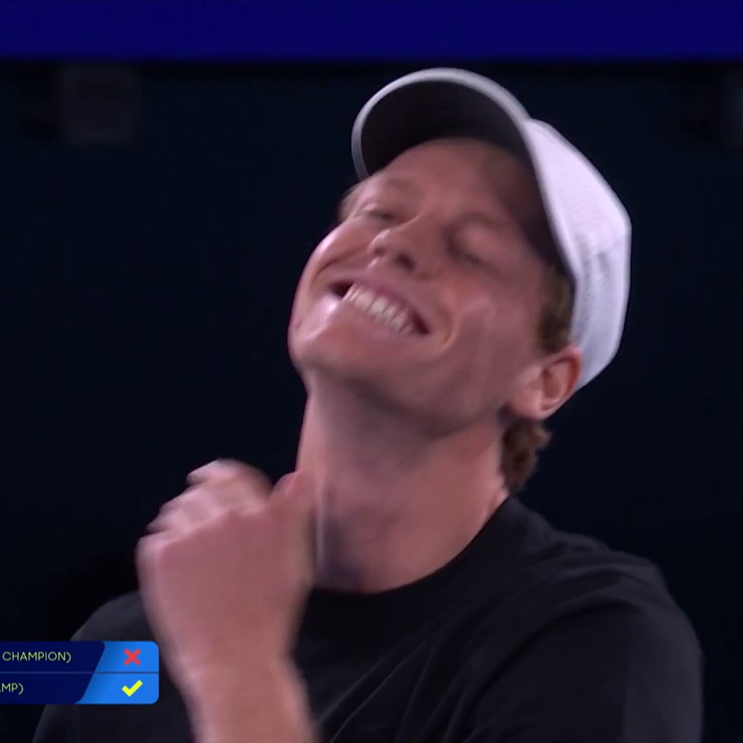 Double champion en titre à l’Open d’Australie, Jannik Sinner est ÉLIMINÉ du One Point Slam contre un amateur. 😂