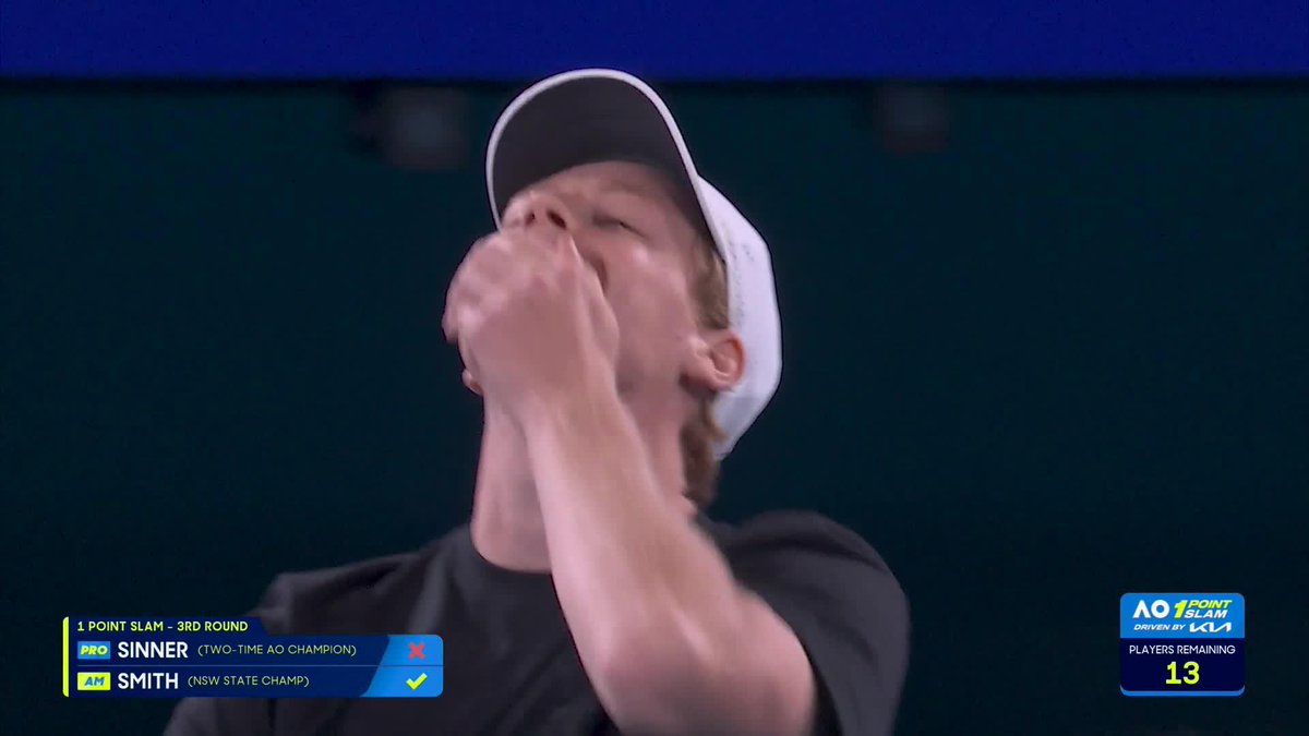 Un amateur ELIMINA a Sinner al ganarle el punto en el 1 point Slam. Este día no va a olvidarlo ese hombre.