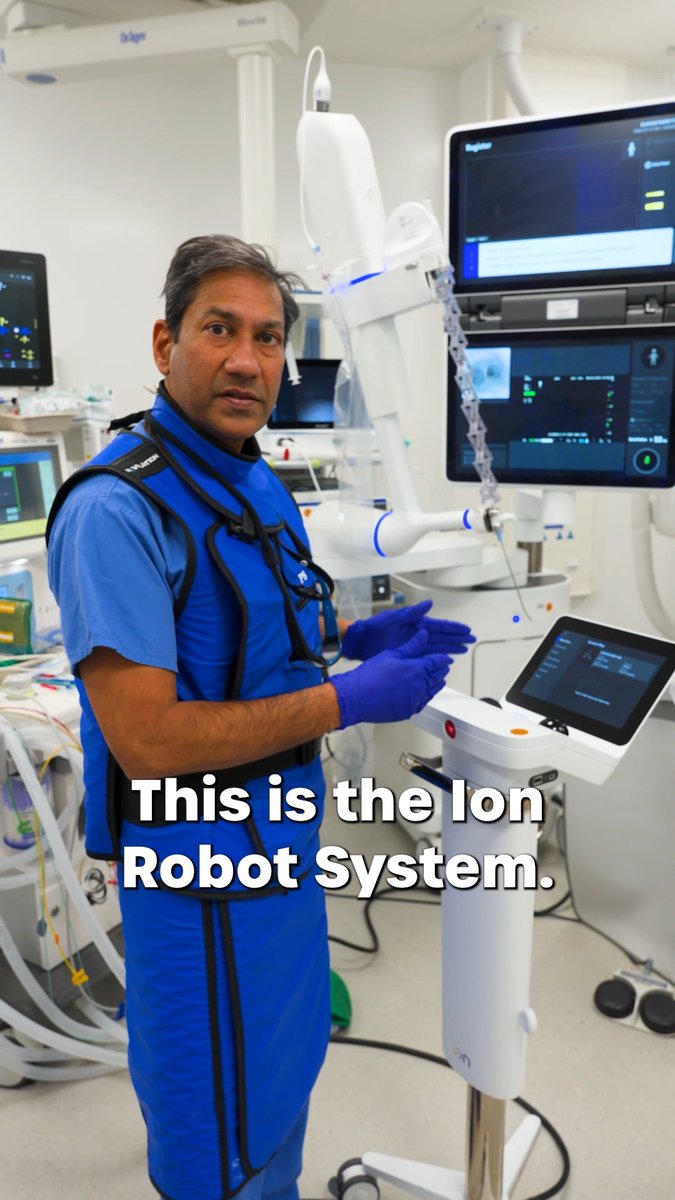 The Ion robot system is revolutionising lung cancer treatment. Professor Pallav Shah of Guy's and St Thomas' explains how this cutting-edge system works 🚀 By investing in precise, safer technology like this we can avoid repeat procedures and reduce cancer waiting lists.