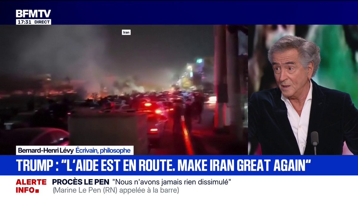 Si BHL fait de la pub pour l’enculé qui est en exil chez les génocideurs d’amérindiens, vous pouvez être sûr que ce qu’il se passe en Iran est entièrement orchestré par la CIA et le Mossad. Comme le 11 septembre et tout le reste en fait.