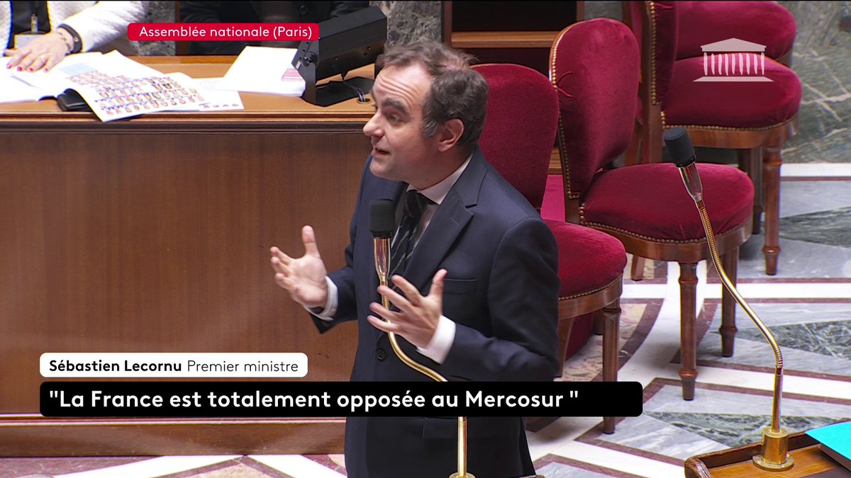 Motions de censure du RN et de LFI : "Le plus grave (...), c'est le décalage que vous êtes en train d'introduire entre la vie politique nationale et l'actualité internationale", déclare Sébastien Lecornu, premier ministre. #Canal16